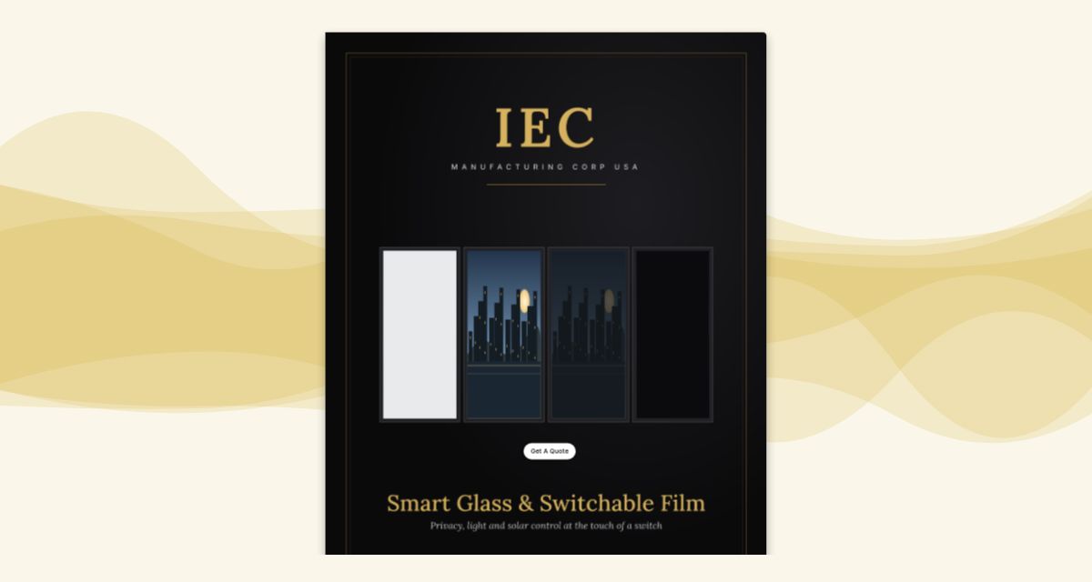 Smart Glass and Switchable Film cover