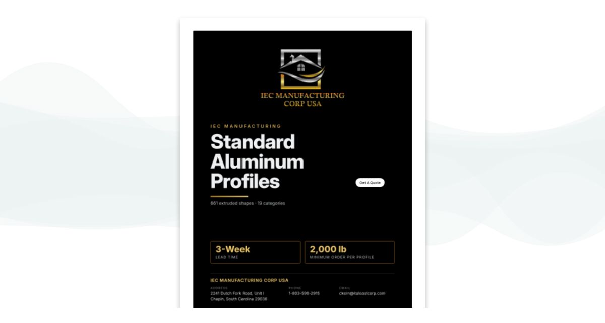 Standard Aluminum Profiles cover